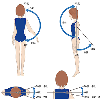 肩関節の関節可動域